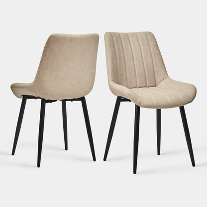 Lune Esszimmerstühle aus Kunstleder[2er-Set]