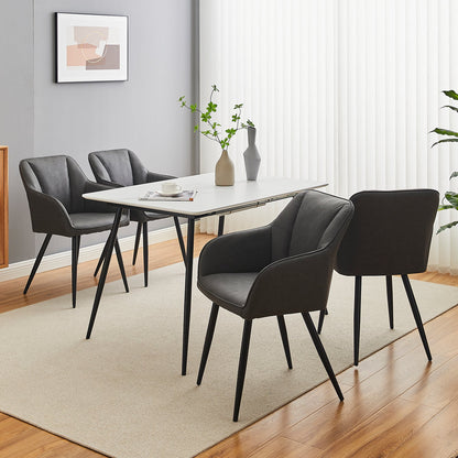 Earven Esszimmerstühle aus Kunstleder[2er Set]