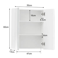 White Wall Mirror Cabinet Bathroom 2 Door | CLIPOP