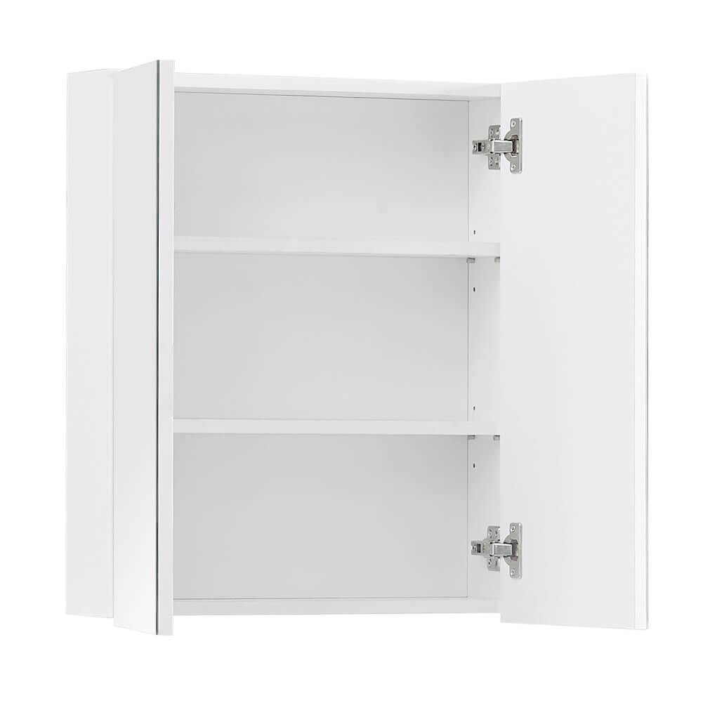 White Wall Mirror Cabinet Bathroom 2 Door | CLIPOP