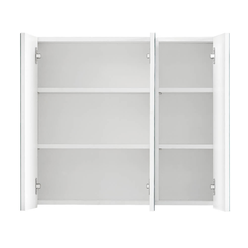 White Wall Mirror Cabinet Bathroom 3 Door | CLIPOP