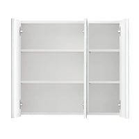 White Wall Mirror Cabinet Bathroom 3 Door | CLIPOP