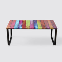 Modern Rectangle Black Glass Coffee Table Living Room Table | CLIPOP